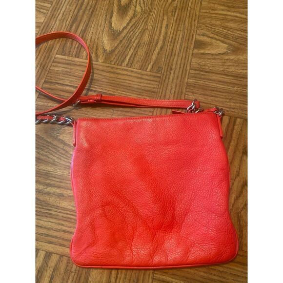 Kate Spade coral square leather over the shoulder crossbody bag w/ inside pocket - Picture 3 of 8
